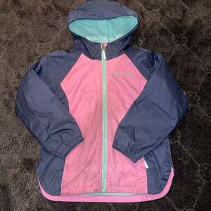 Columbia Jacket Girls Medium Pink Full Zip Outdoors SportsWear Kids Sz 4-5